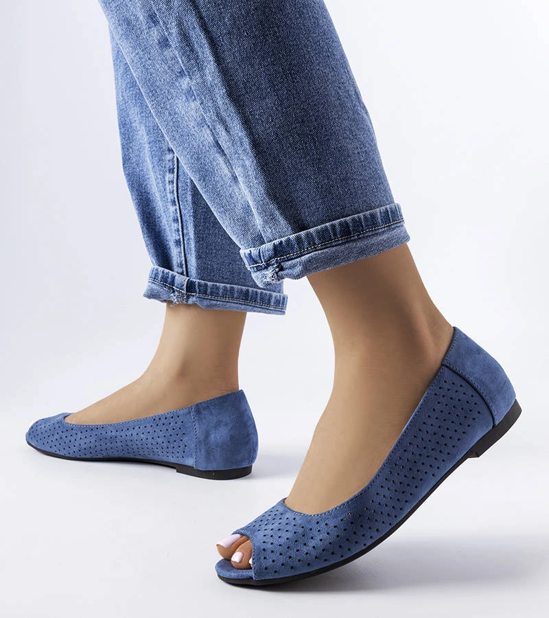 Balerini cu baretă de Agate albastru marin