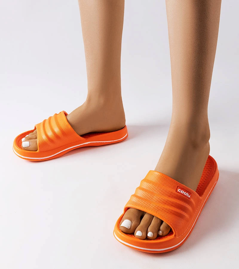 Șlapi de baie portocalii Kathrin