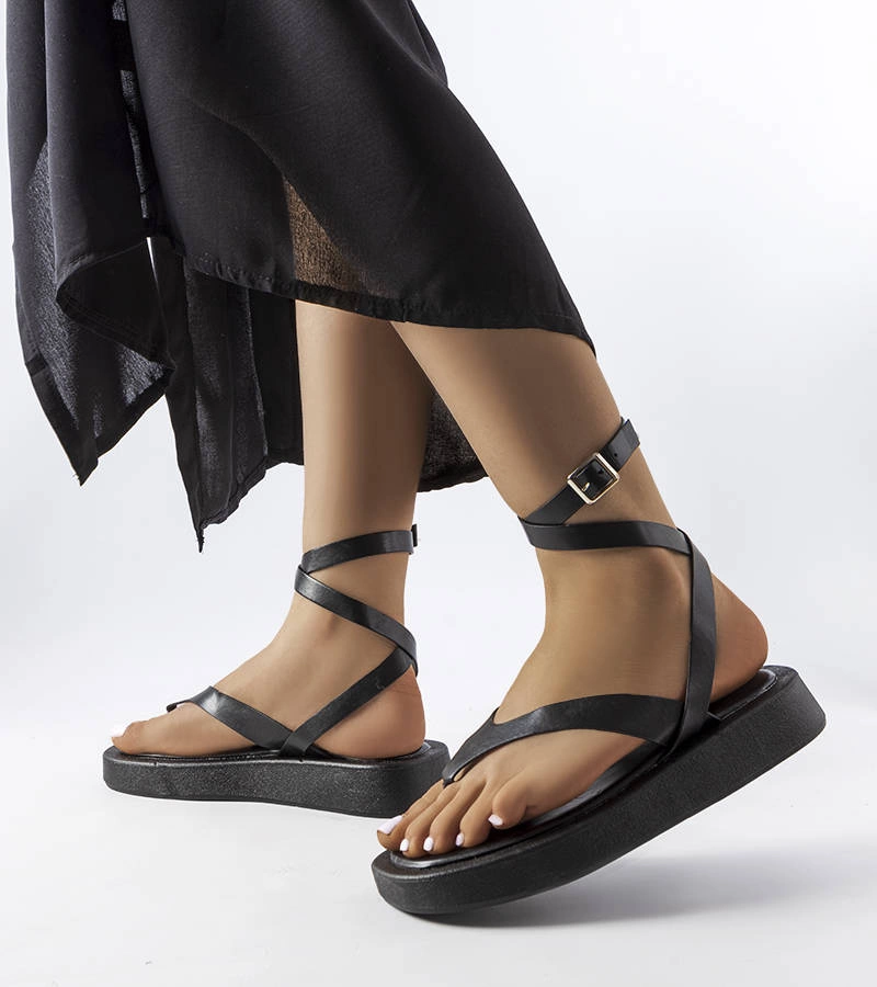 Sandale cu platformă Black Salt