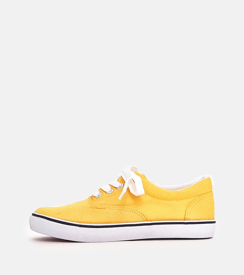 Teniși galbeni pentru copii cu șireturi Bollis