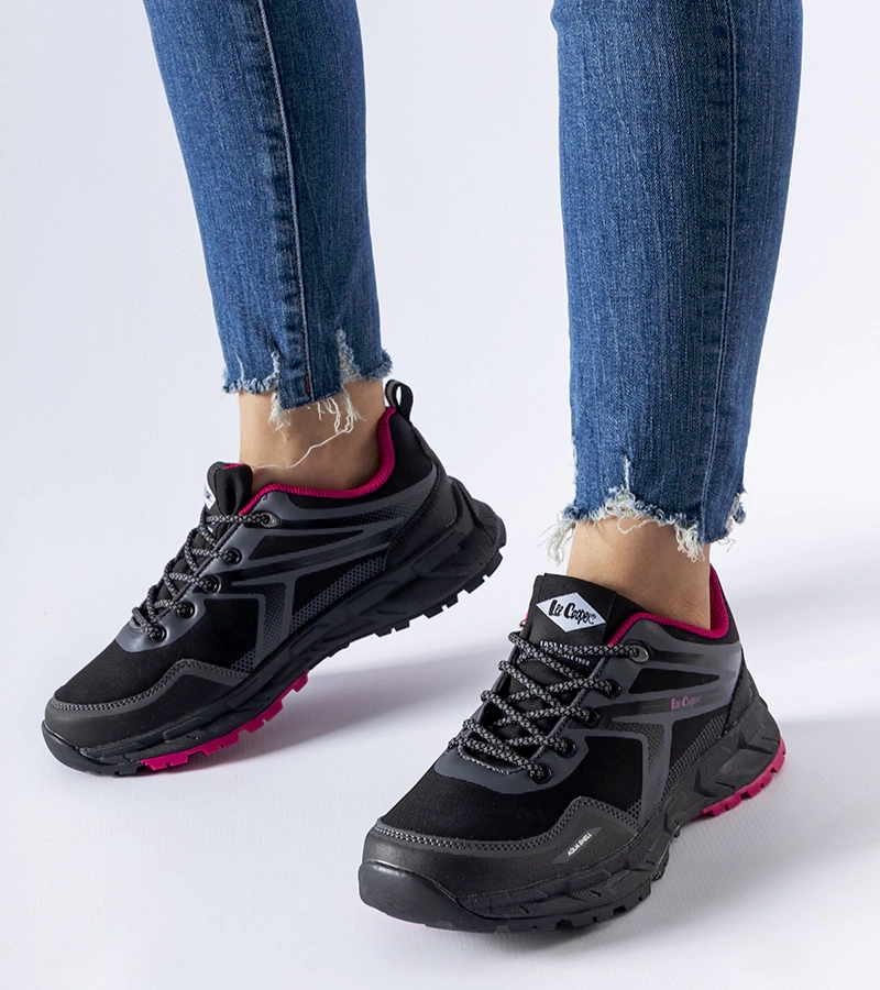 Sneakers negri Aqua Shell LCJ-22-01-1370L