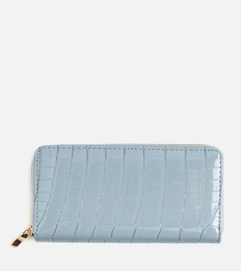 Portofel Spangler lăcuit albastru