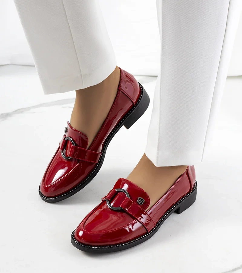 Pantofi roșii lăcuiți Aveni