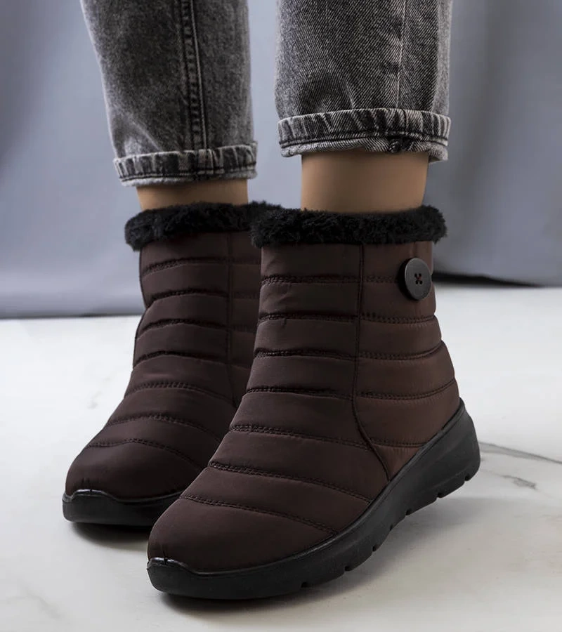 Cizme de zăpadă matlasate maro Reign