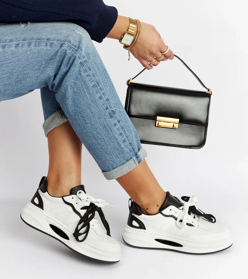 Adidași alb-negri Galdino