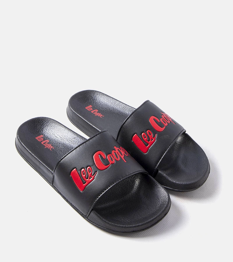 Șlapi de cauciuc negru Lee Cooper LCW-23-42-1730M