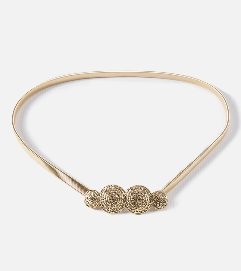 Baretă aurie decorată cu cataramă Silvio