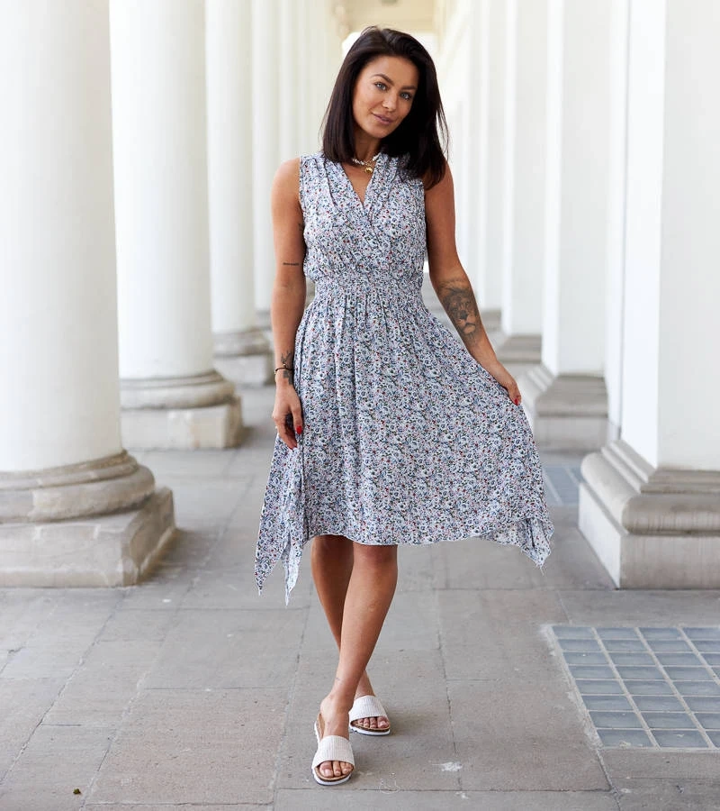 Rochie multicoloră cu flori de Lodovica