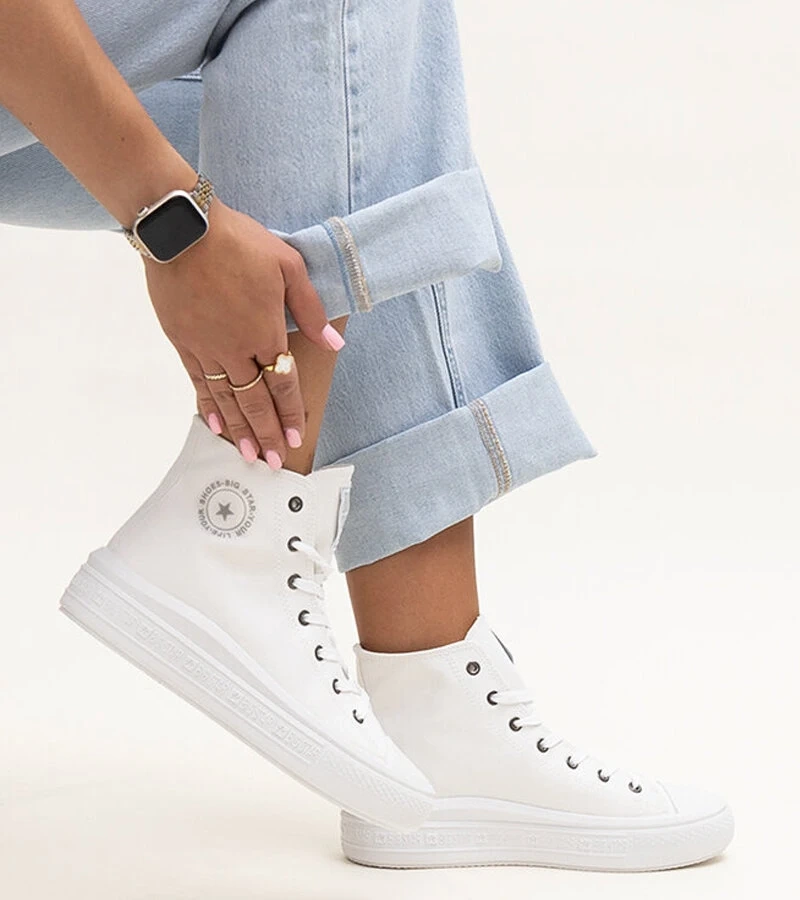 Teniși înalți Big Star LL274A183 albi