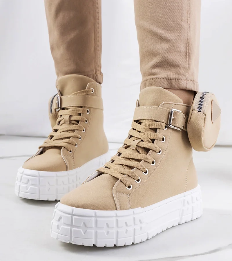 Pantofi sport cu platformă bej Lambari