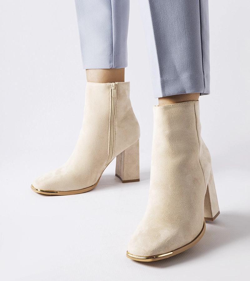 Cizme stiletto Cheney bej