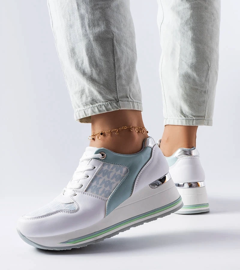 Pouliotte adidași verzi pe tocuri