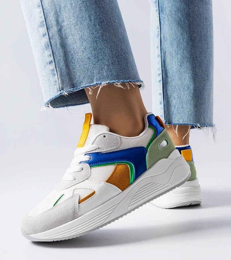 Adidași combinați alb Riel