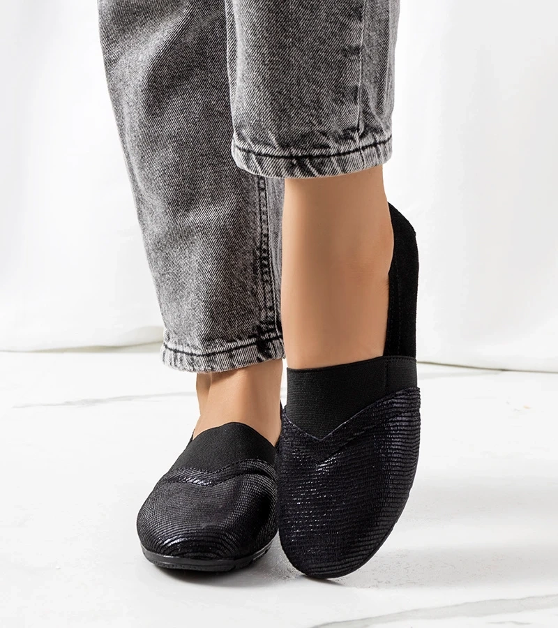 Pantofi sport din piele neagră Boirs