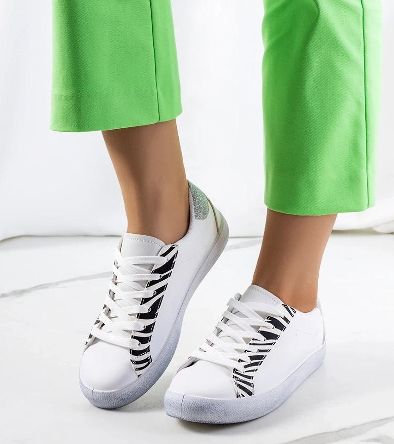 Pantofi de sport Kameta Zebra albi