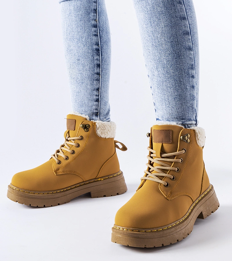 Bocanci căptușiți maro Burgondi