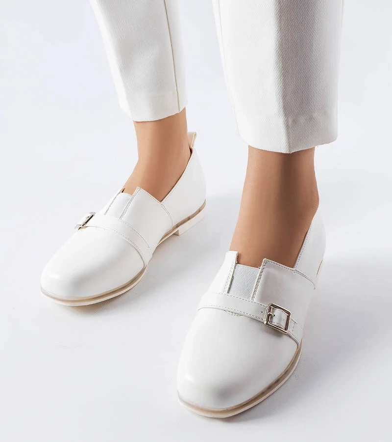 Pantofi de culoare albă cu talpă din piele Felosa