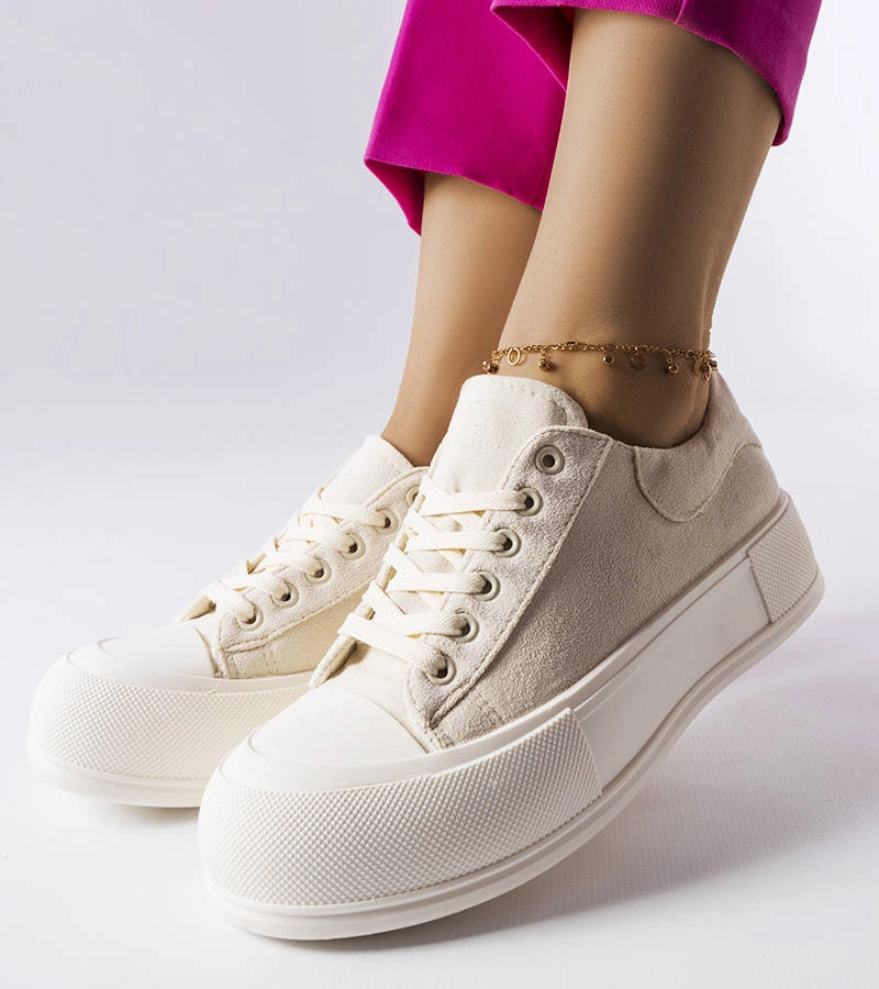 Pantofi cu platformă Agathe bej