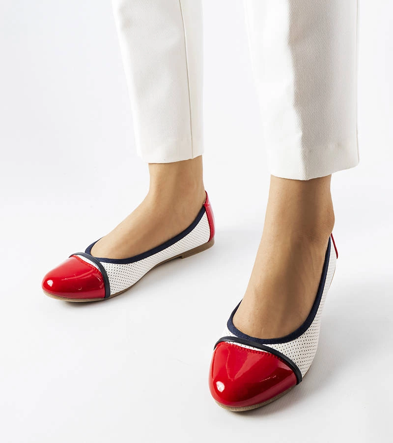 Balerini Colombo roșu și alb