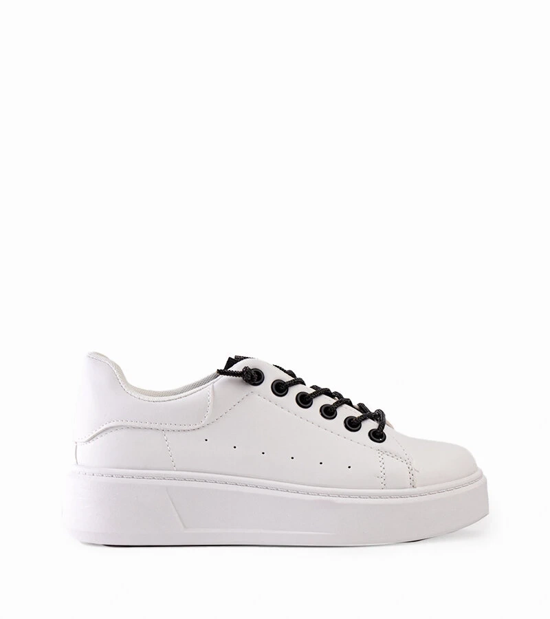 Adidași albi cu decor atractiv Asmait