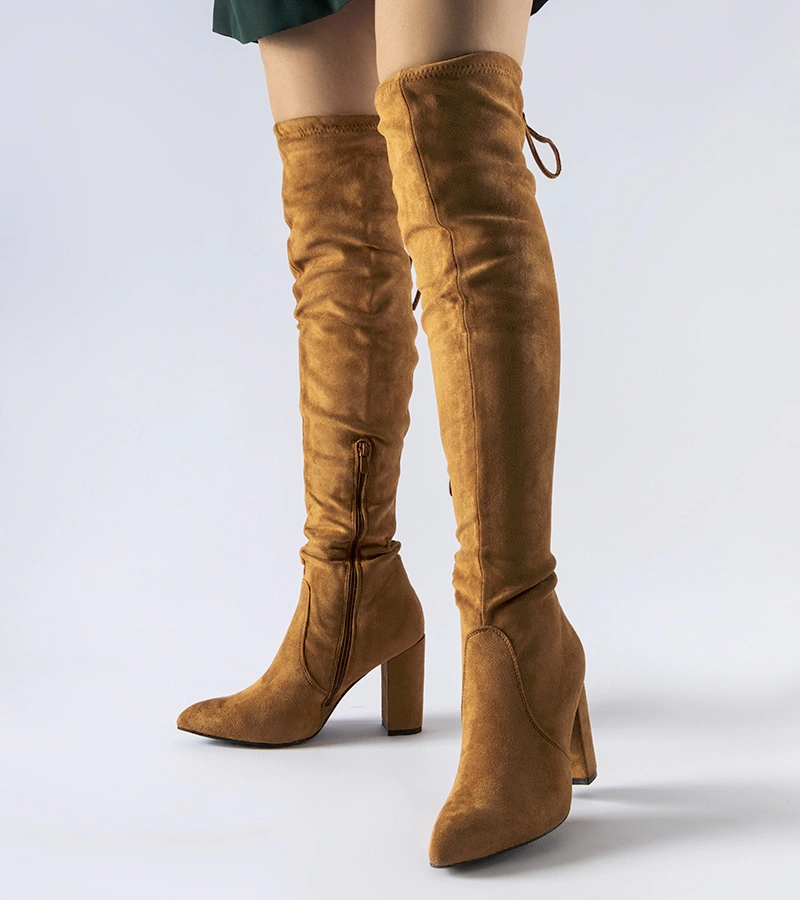 Cizme călduroase maro cu toc Spencer