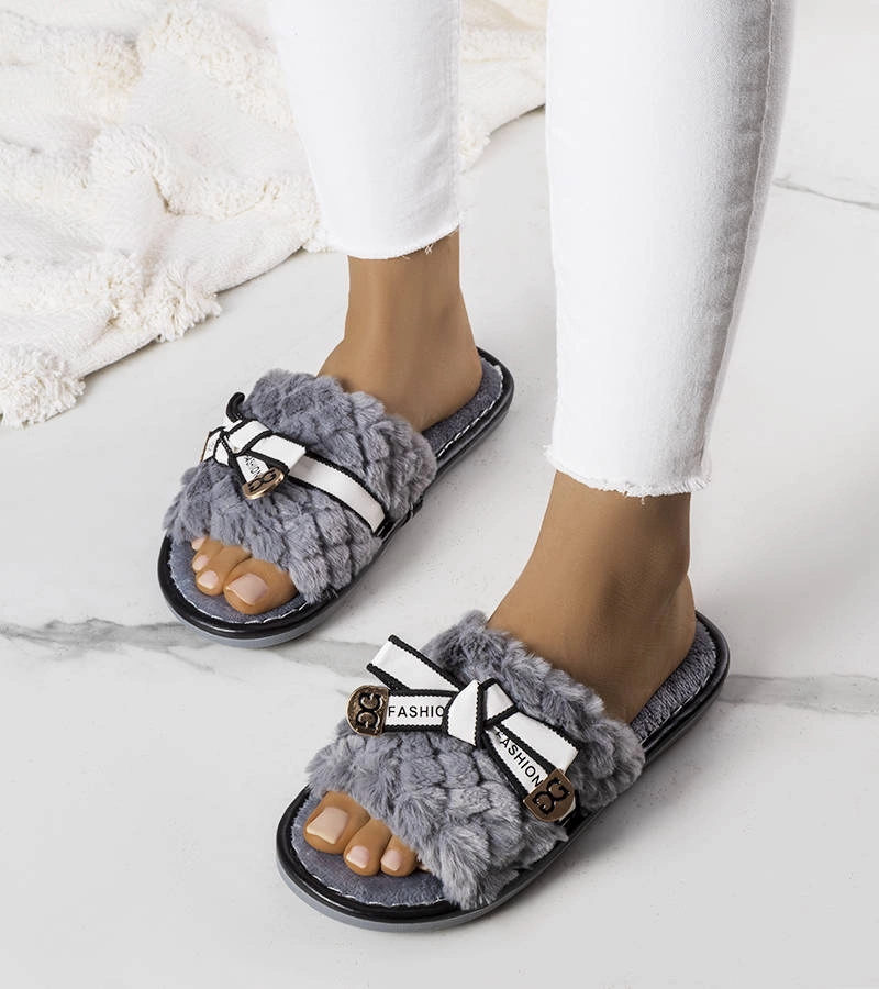 Papuci gri cu arc Peter