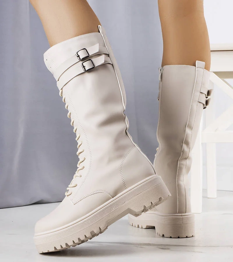 Christopher beige trapper înalt