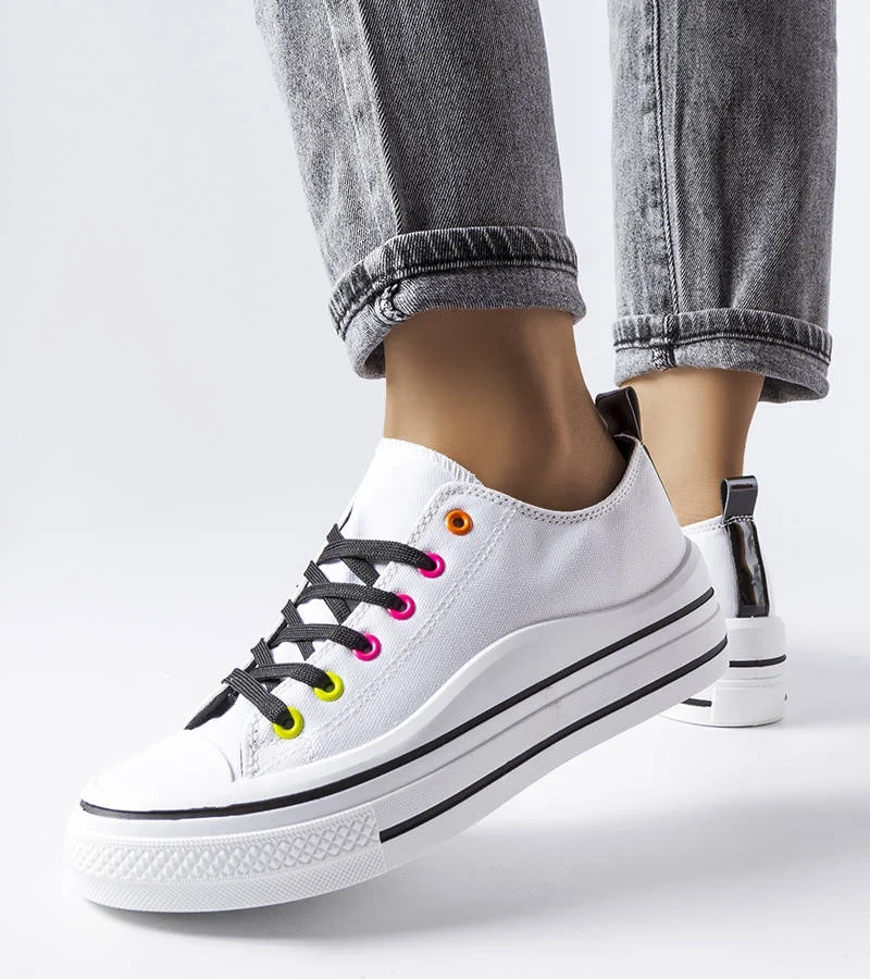 Pantofi de sport cu platformă White Bois