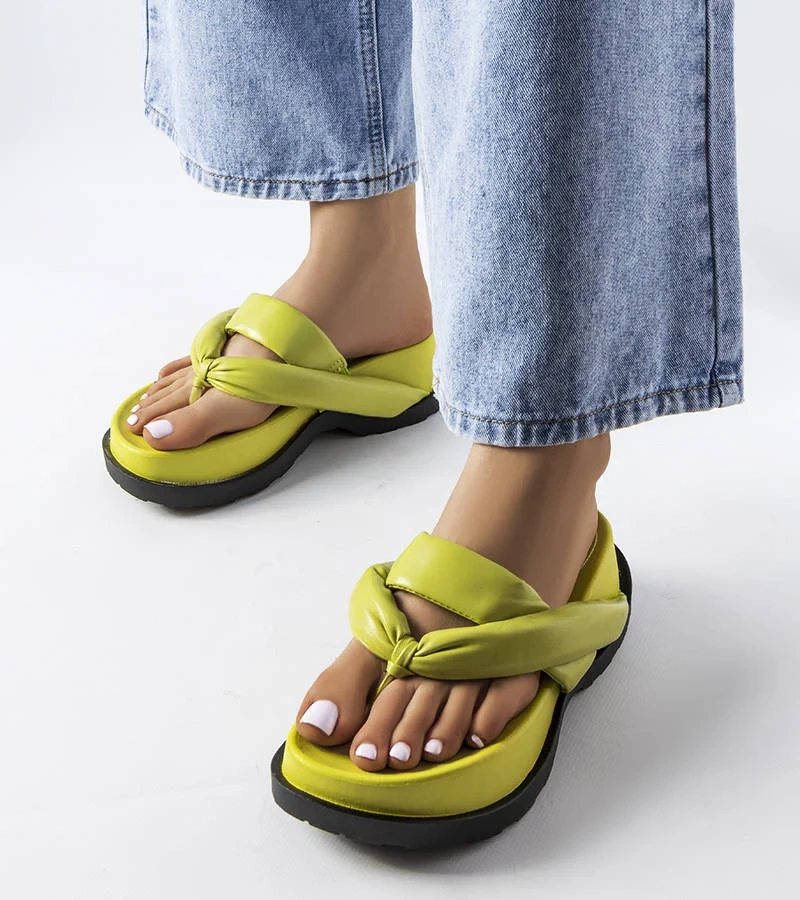 Flip-flops cu platformă Lachapelle verde