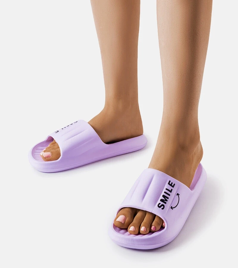 Șlapi de spumă mov Smile