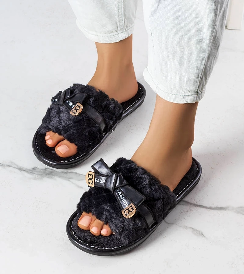 Papuci negri cu arc Peter