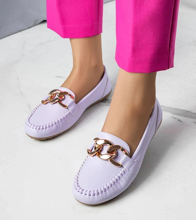 Mocasini mov cu lanț Norma