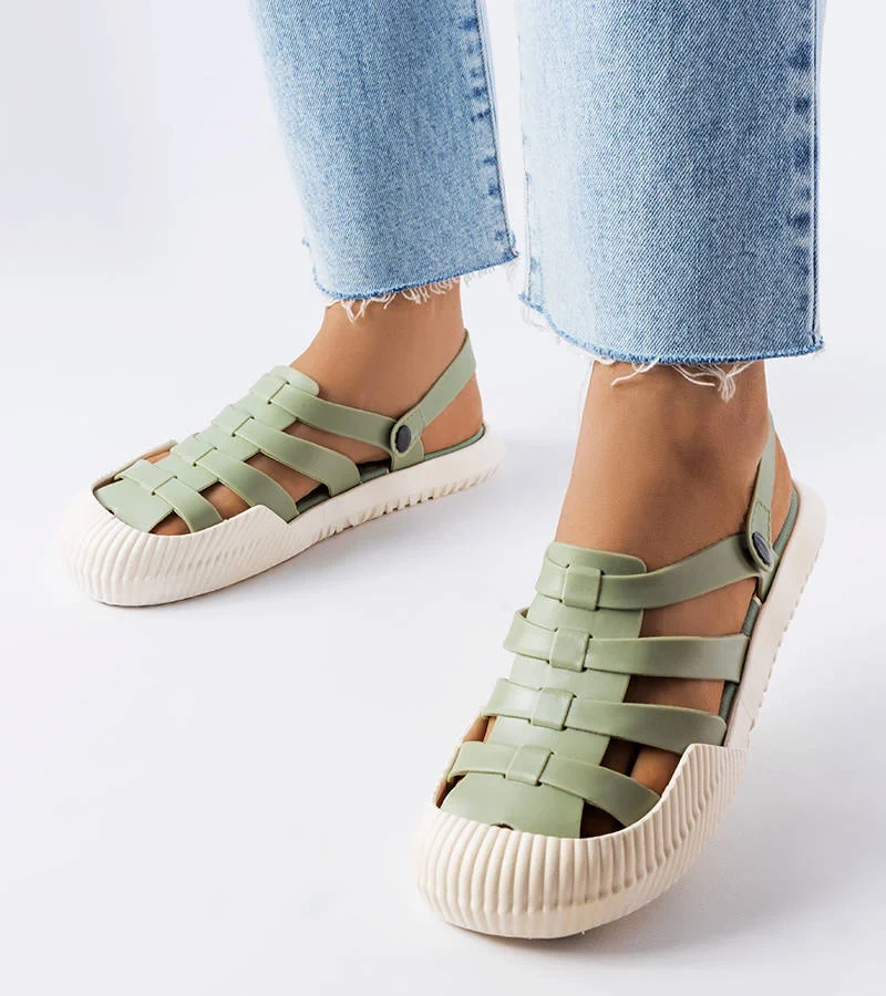 Sandale din cauciuc verde Canton