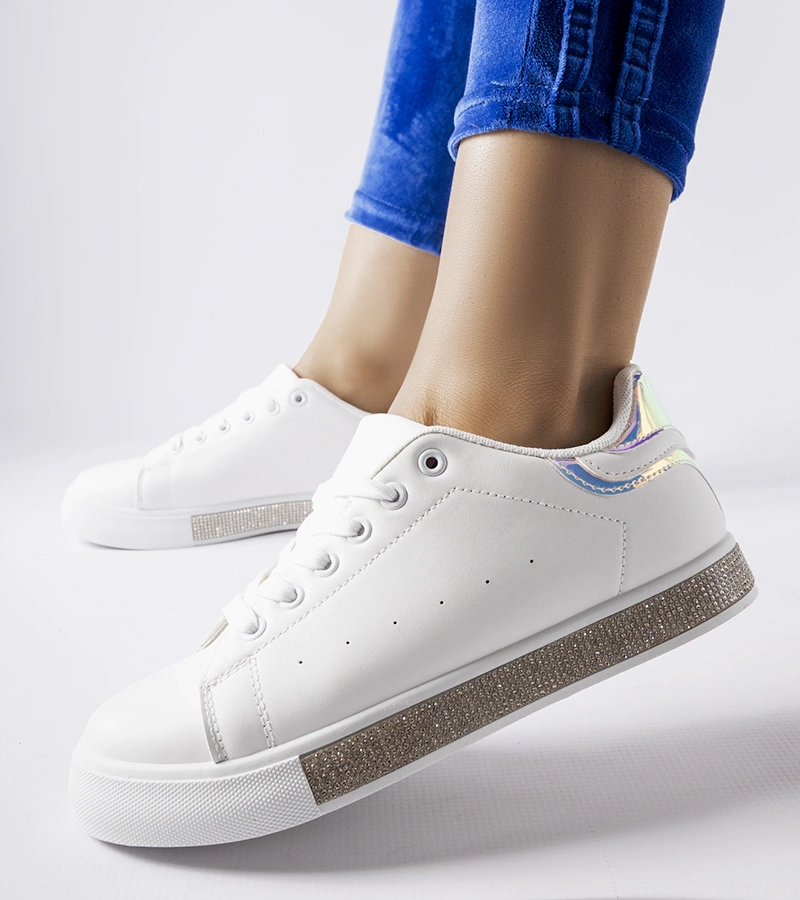 Adidași cu zirconiu alb clasic Dina