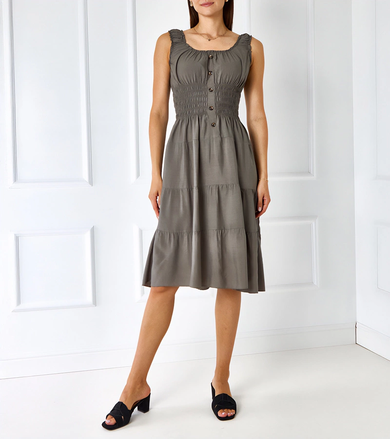 Rochie verde cu bretele Masaew