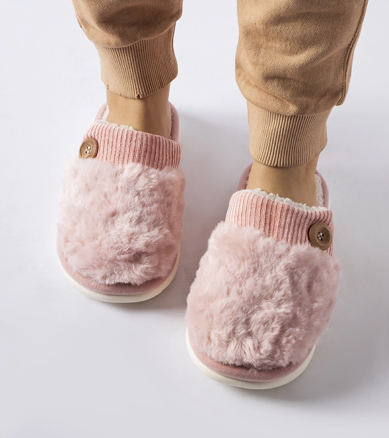 Pantofi de casă roz călduroși Lakeland