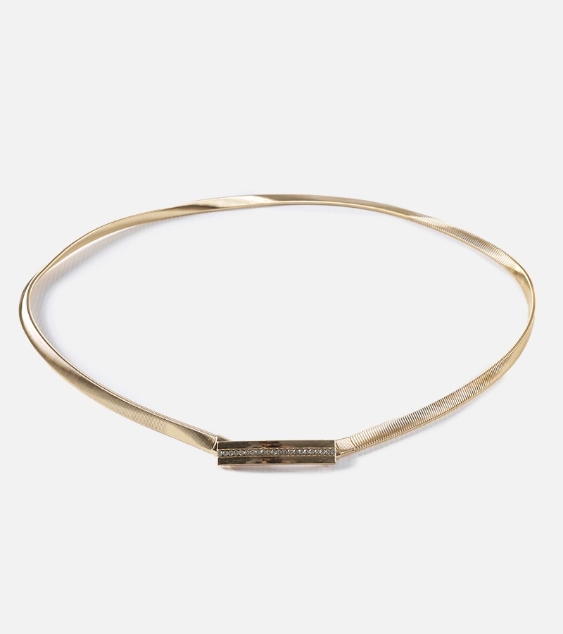 Curea flexibilă aurie cu zirconii Umberti