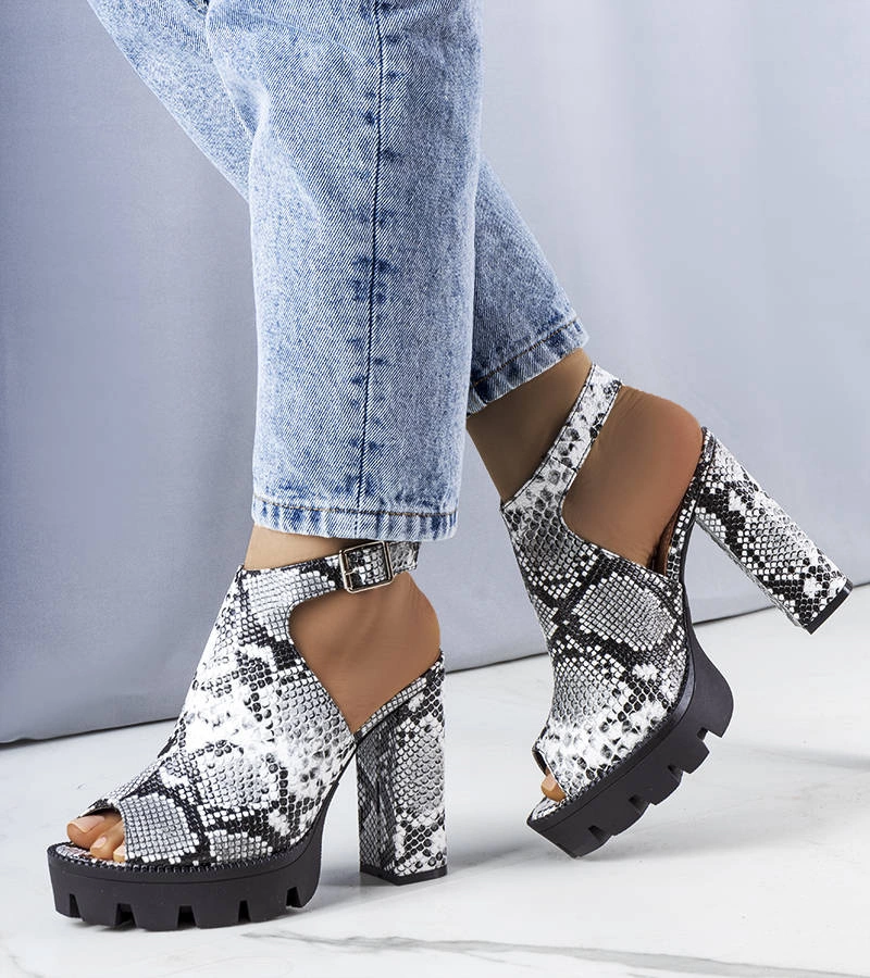 Sandale stiletto Giuliana gri