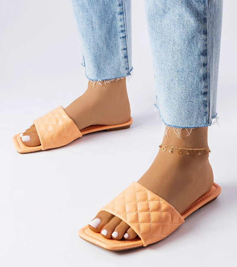 Labrie - șlapi portocalii matlasați portocalii