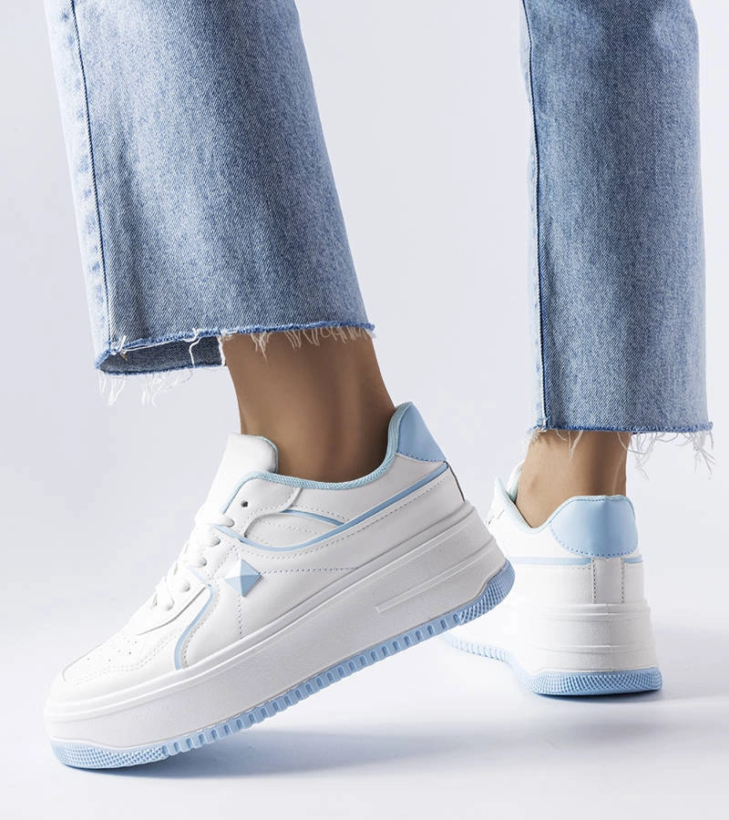 Adidași cu platformă albastră și albă de Lepage