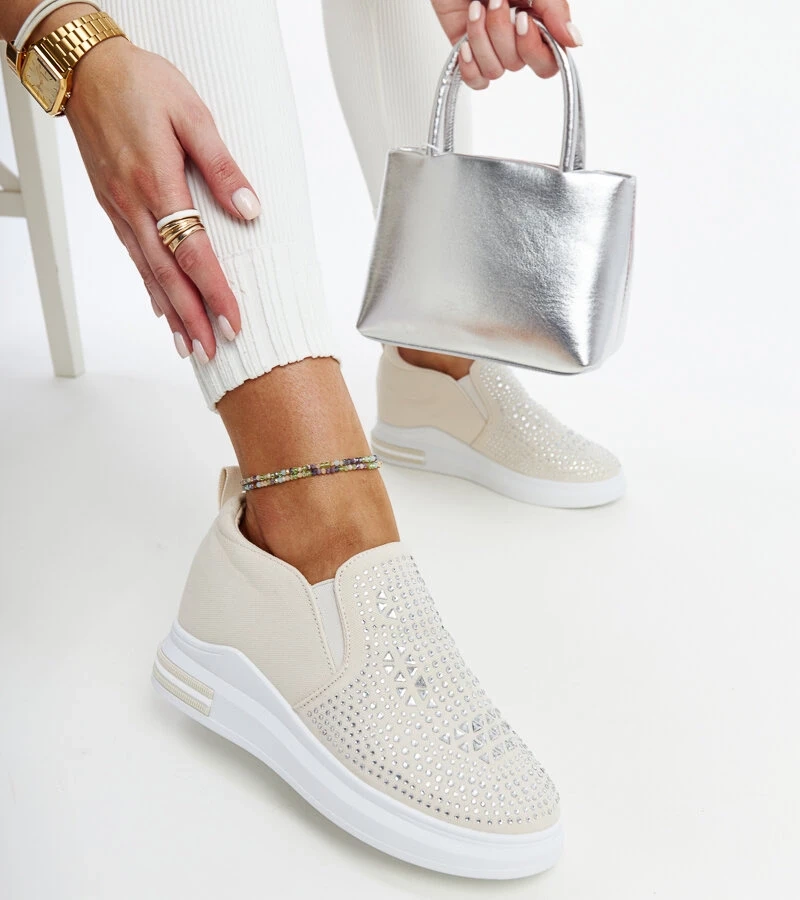 Teniși cu platformă bej Fossacesia