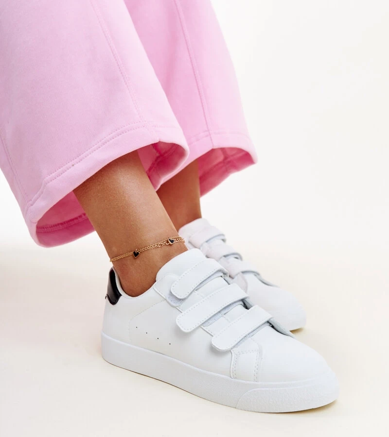 Sneakersi alb-negru cu arici Samala