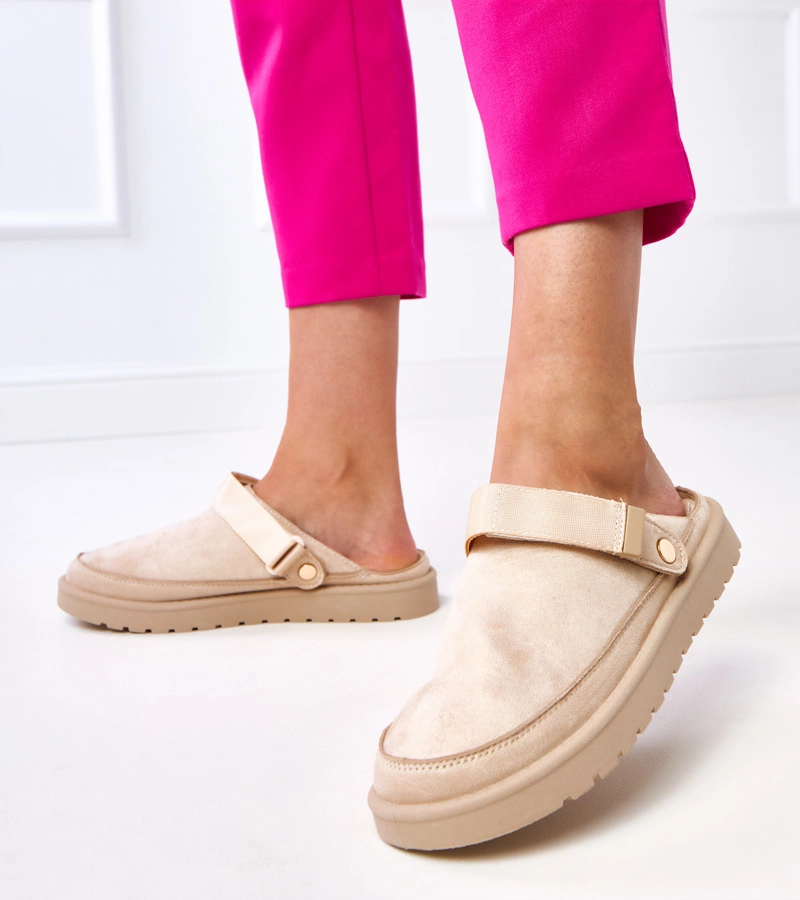 Mocasini bej cu arici Miluska