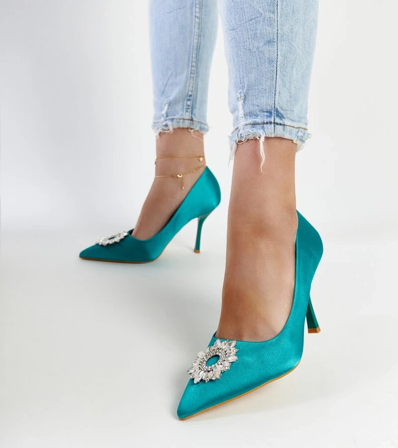 Tocuri verzi cu finisaj de satin și zirconii Susegana