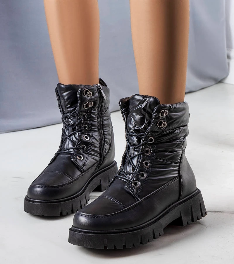 Cizme de zăpadă negre Anderson pentru femei