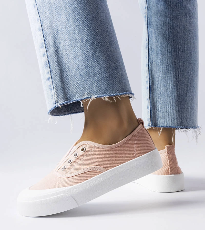 Pantofi de sport roz Rabican slip-on