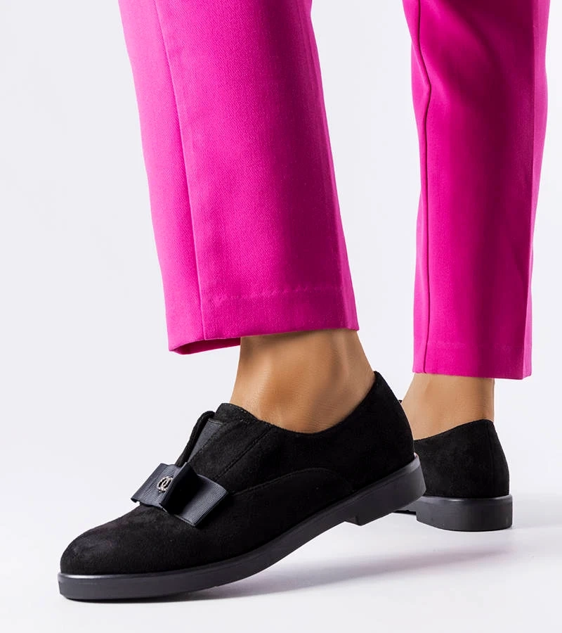 Pantofi negri Slip-on Mutton Half