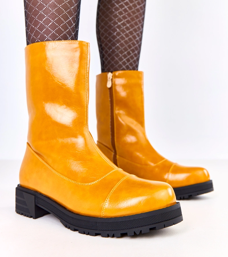 Ghete portocalii de damă cu talpă joasă Almoro