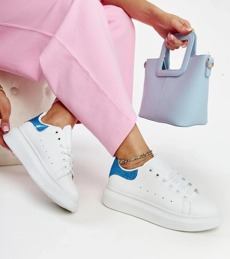 Sneakers albi din piele ecologică Fatimah