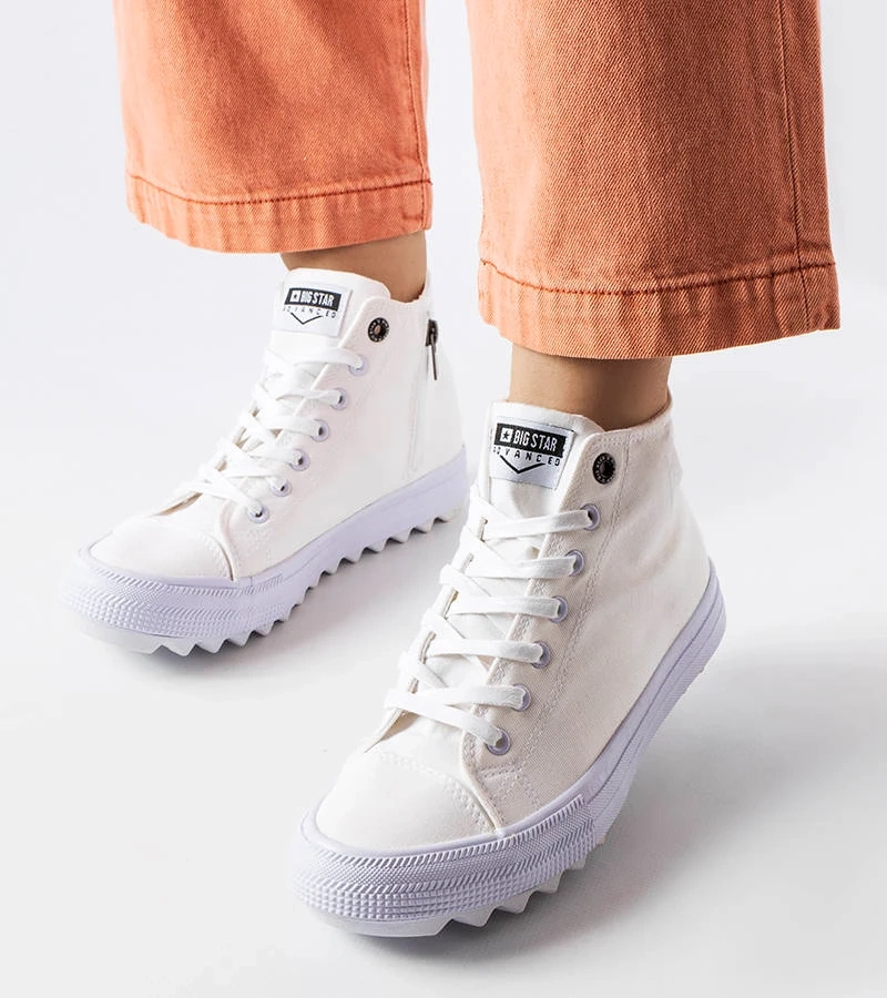 Pantofi de sport cu gleznă Big Star alb FF274241